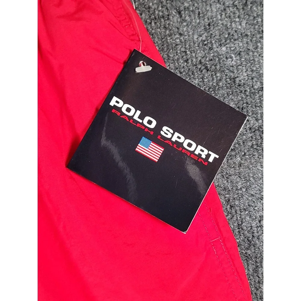 Vintage Polo Sport Ralph Lauren Swim Trunks Mens XXL Red Shorts Mesh Lined NWT
